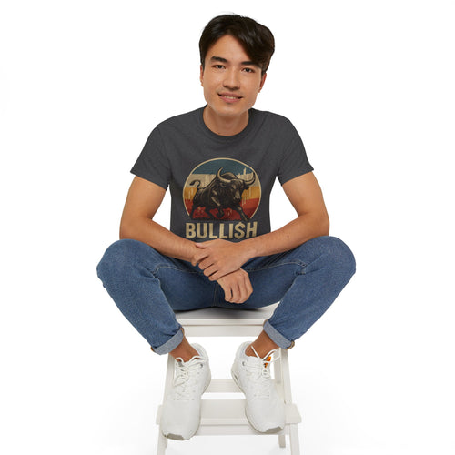 Bullish Vintage Unisex Ultra Cotton Tee - Perfect for Traders, Stock Market Enthusiasts, Gift for Dad, Casual Style, Trendy Graphic Shirt