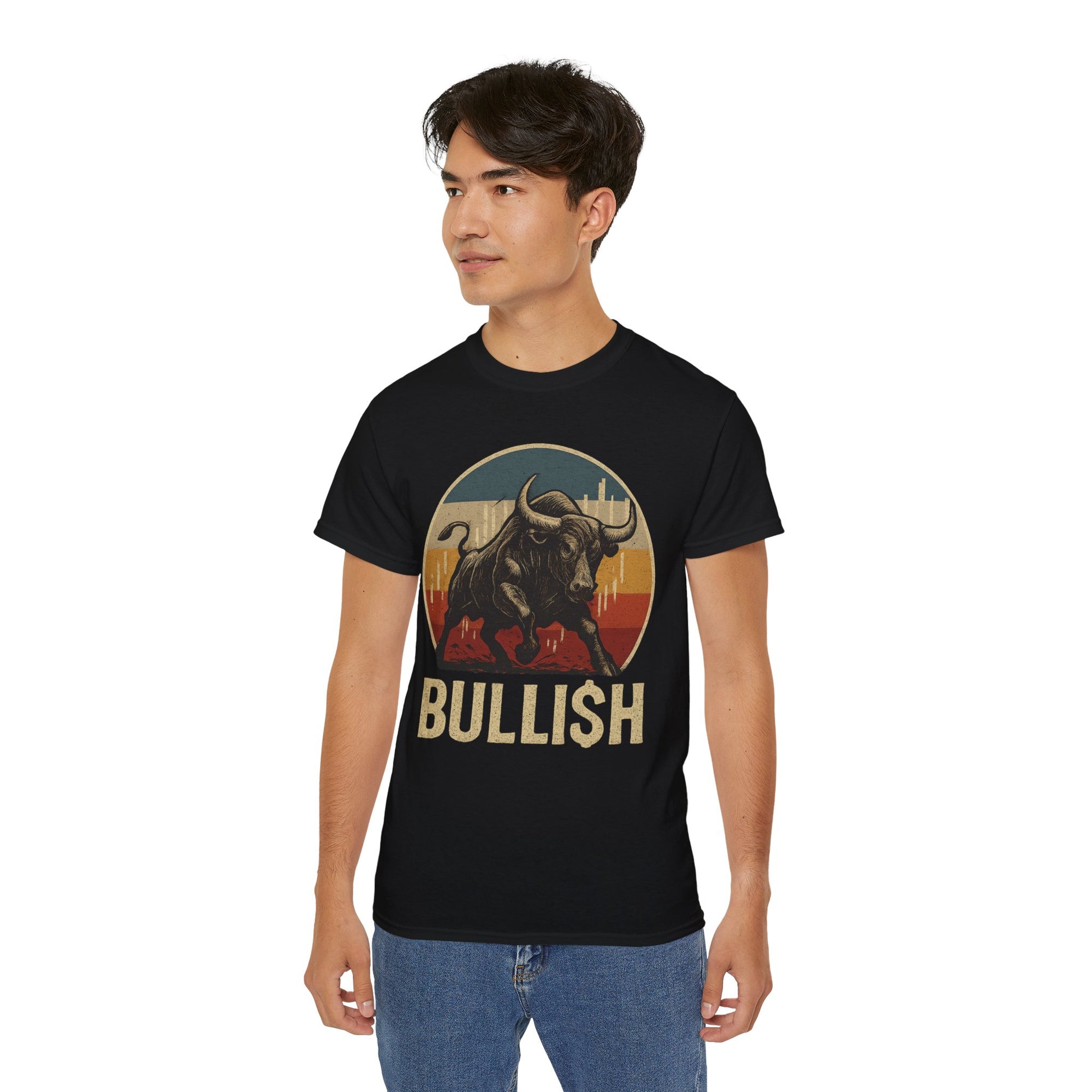 Bullish Vintage Unisex Ultra Cotton Tee - Perfect for Traders, Stock Market Enthusiasts, Gift for Dad, Casual Style, Trendy Graphic Shirt