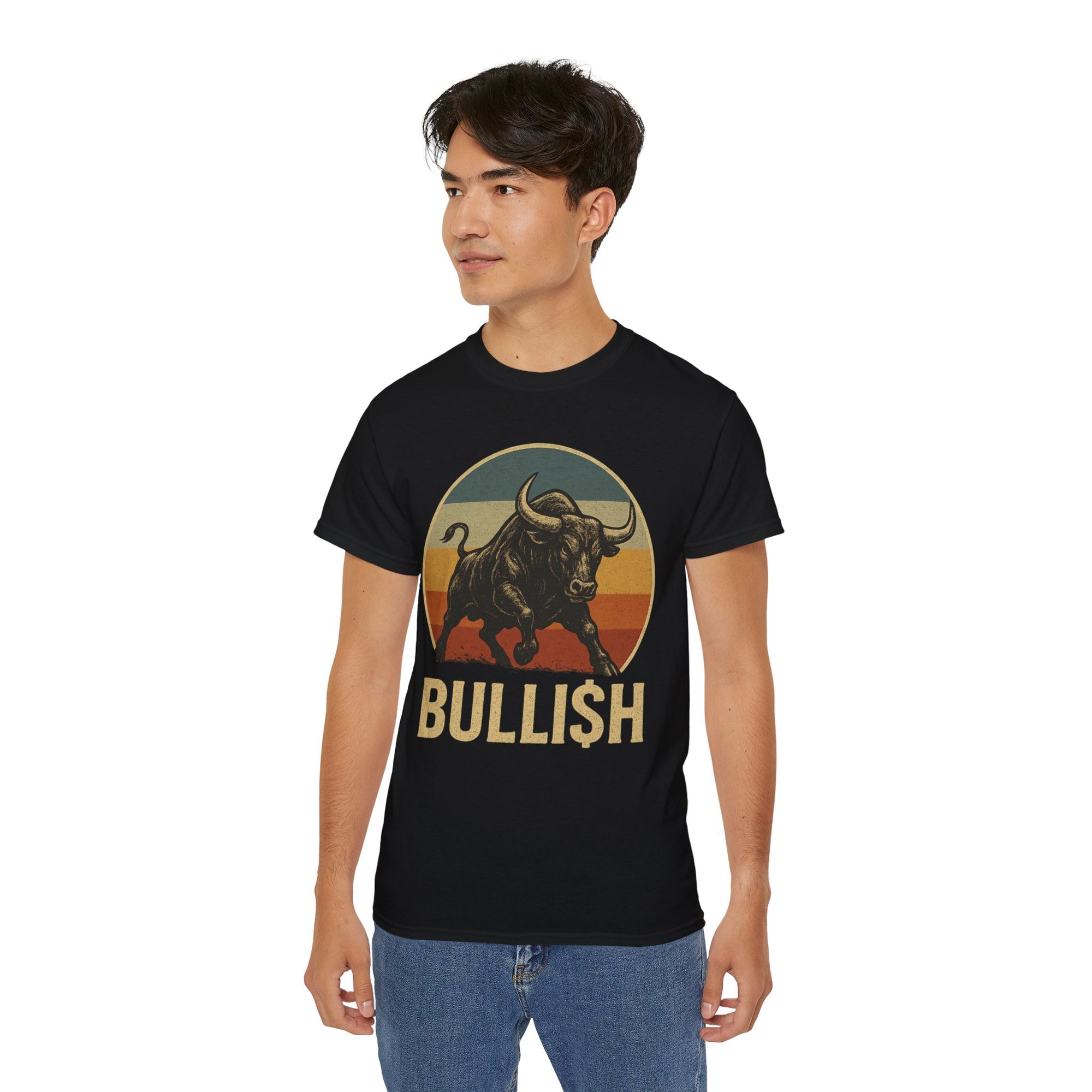 Bullish Vintage Graphic Tee, Unisex Cotton Shirt for Traders, Gift for Stock Market Lovers, Casual Wear, Birthday, Wall Street Apparel