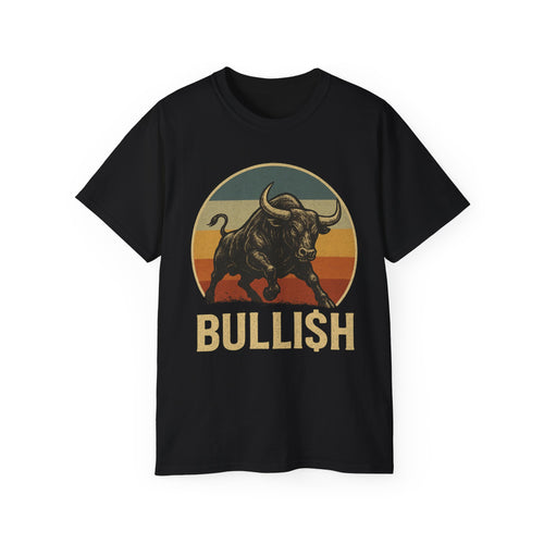 Bullish Vintage Graphic Tee, Unisex Cotton Shirt for Traders, Gift for Stock Market Lovers, Casual Wear, Birthday, Wall Street Apparel