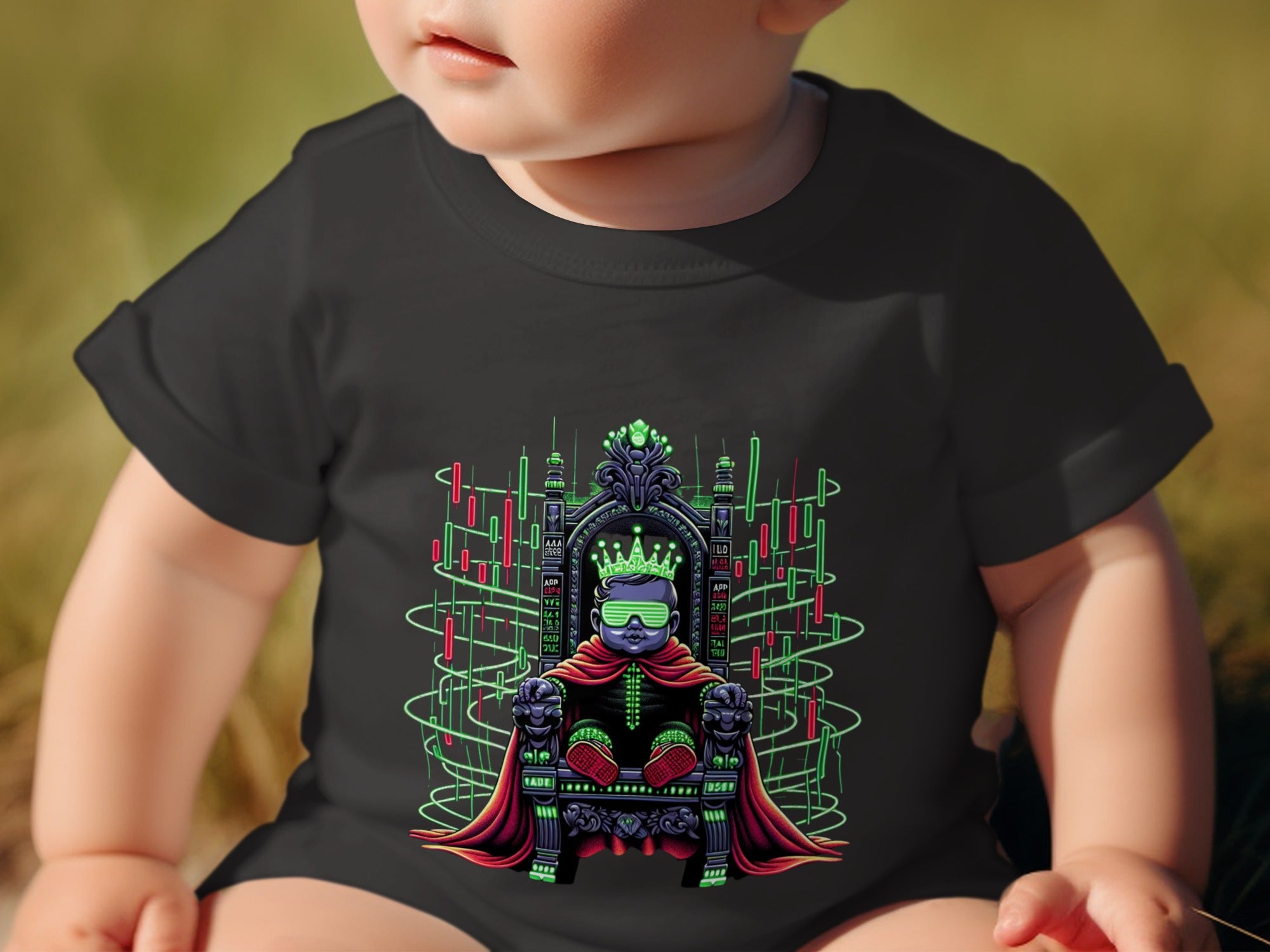 Futuristic Robot King Throne Design Onesie product