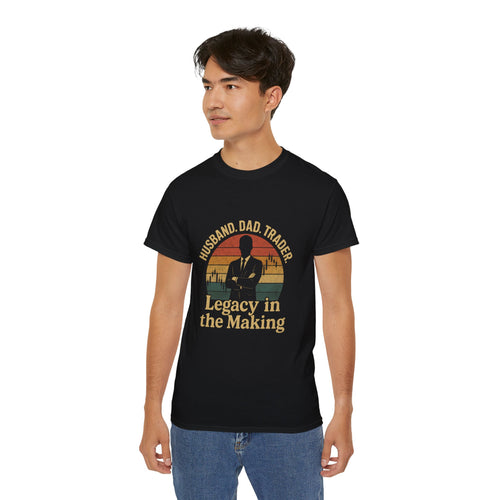 Husband Dad Trader Tee - Legacy in the Making, Perfect for Father's Day, Gift for Trader Parents, Casual Wear, Unisex Cotton Shirt, [...]